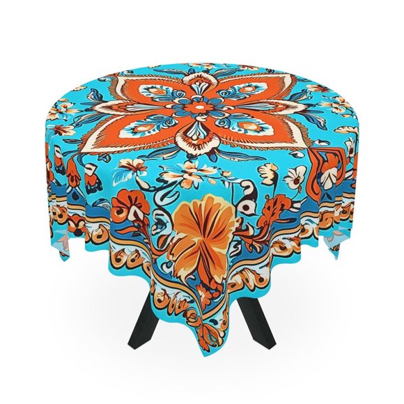 Boho Tablecloth | Vintage Tablecloth | Floral table cloth | Rectangle Square - Picture 6 of 10